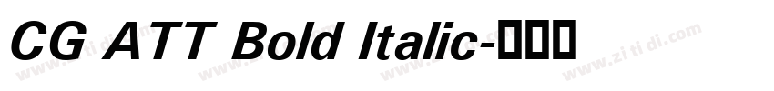 CG ATT Bold Italic字体转换